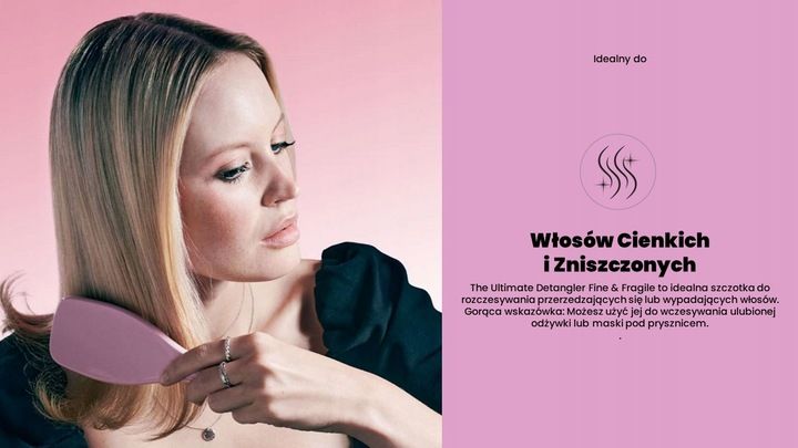 TANGLE TEEZER Szczotka do włosów cienkich Ultimate Fine Fragile - Szałwia zdjęcie 7