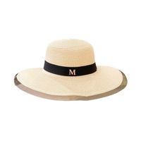 stylowy kapelusz damski plażowy letni słomkowy tiul cz48