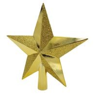 GWIAZDA CHOINKOWA ZŁOTA CZUBEK NA CHOINKĘ SZPIC DEKORACYJNY 20 cm