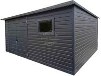 Schowek domek ogrodowy 4,5x2,5m okno antracyt dach spad w tył ID812