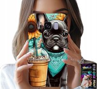 ETUI DO SAMSUNG GALAXY S8 - BULDOG COFFI LOVE, SŁONECZNIKI, PSI CASE