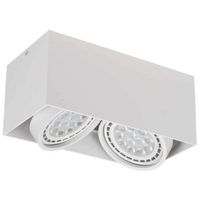 Natynkowa LAMPA sufitowa Cardi II Bianco Orlicki Design metalowa OPRAWA prostokątny spot biały