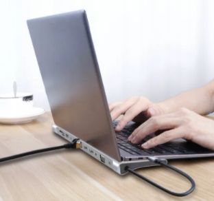 STACJA DOKUJĄCA HUB ADAPTER USB-C 12w1 RJ45 2x HDMI 4K ETHERNET VGA USB 3.0 na Arena.pl