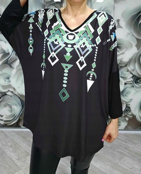 KOTUŚ NOWOŚĆ TUNIKA WISKOZA MODNY PRINT 54 56 7XL 8XL zdjęcie 3