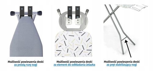 Wieszak na deskę do prasowania, uchwyt na deskę BIAŁY na Arena.pl