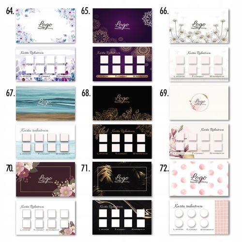 KREATOR Karty rabatowe karty stałego klienta120szt na Arena.pl