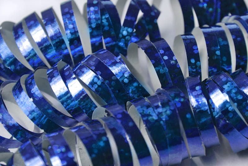 Serpentyny holograficzne, niebieski, 3,8m zdjęcie 2