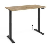 Biurko elektryczne  BIMOTION 2S 160x80x3 cm 72-120 cm czarny / fornir dąb