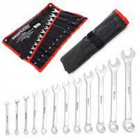 Zestaw Klucze 2 Stronne Płaskie Oczkowe Kraft&Dele 12 Elementów 6-22 mm