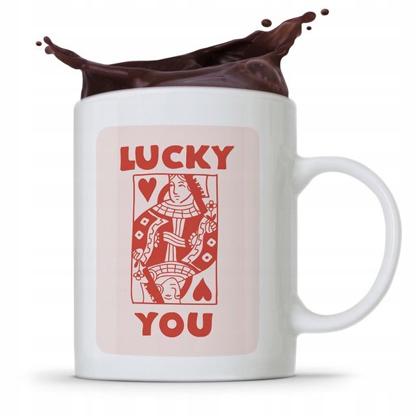 Kubek Prezent Dla Dziewczyny Żony Lucky You Z Nadrukiem Ze Zdjęciem zdjęcie 1