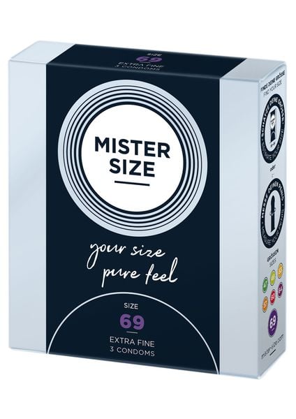 3 Prezerwatywy Mister Size - Rozmiar 69 zdjęcie 1