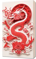 Obraz 40x70cm Czerwony Smok