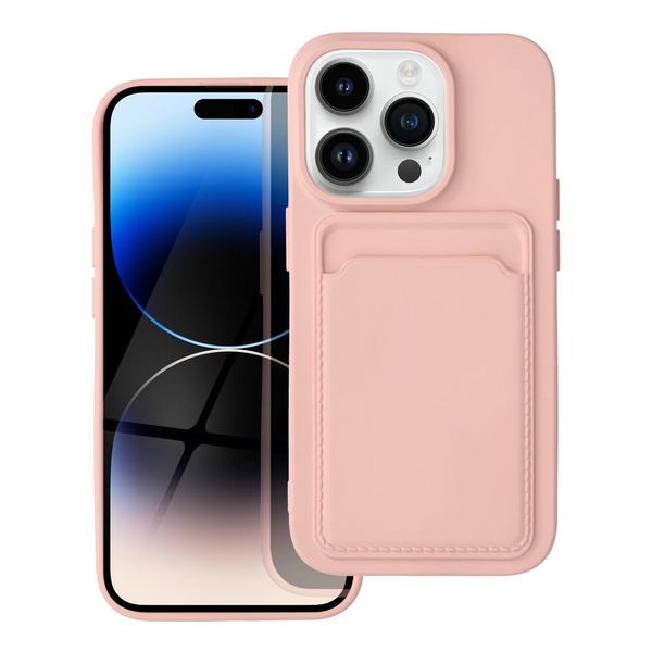 Futerał CARD CASE do IPHONE 14 Pro różowy zdjęcie 1