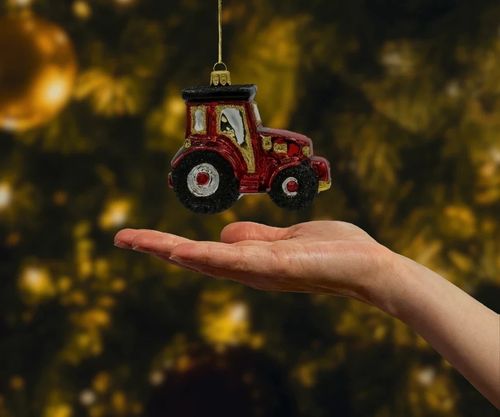 Bombka choinkowa szklana: Traktor na Arena.pl