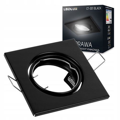 6x oprawa halogenowa sufitowa RUCHOMA kwadrat + LED GU10 5,5W na Arena.pl