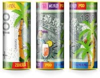 puszka skarbonka " wczasy 100zł "    sp-034