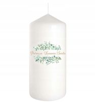 ŚWIECA świeczka na stół Pierwsza Komunia Święta duża 12 cm dwustronna