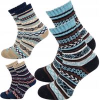 3x ALPAKA Skarpety Wełniane DAMSKIE grube skarpetki ZIMOWE ciepłe 35-38