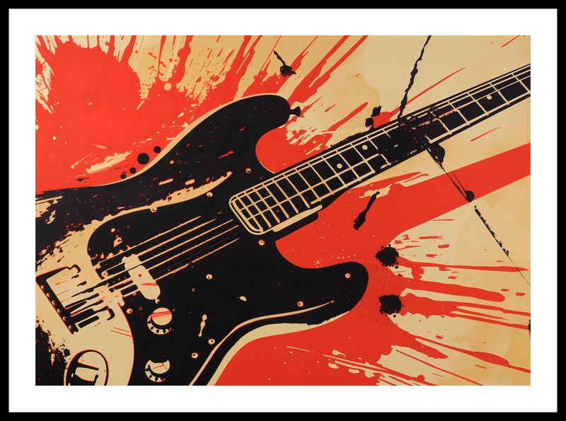 Plakat 59,4x42cm Gitara Elektryczna zdjęcie 3