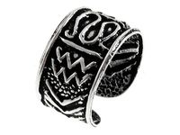 OKSYDOWANY SREBRNY KOLCZYK NAUSZNICA ZE WZOREM