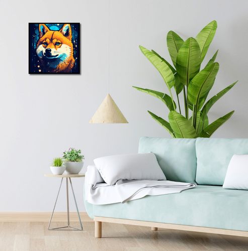 Plakat 40x40cm Lisek w Kosmosie na Arena.pl