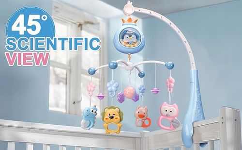 KARUZELA DO ŁÓŻECZKA Z PROJEKTOREM I POZYTYWKĄ 3w1 LAMPKA NOCNA PILOT na Arena.pl