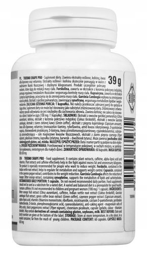 Thermo Shape PRO 60 kapsułek FORSKOLINA redukcja masy ciała na Arena.pl