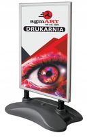 Potykacz Stojak Reklamowy WATERBASE OWZ Dwustronny A1 z grafiką plakatami