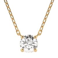 naszyjnik z żółtego srebra 925 z diamentem (brylantem) 0,15 ct lab