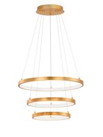 Metalowa lampa wisząca Nueve nad stół LED 83W 3000K złota