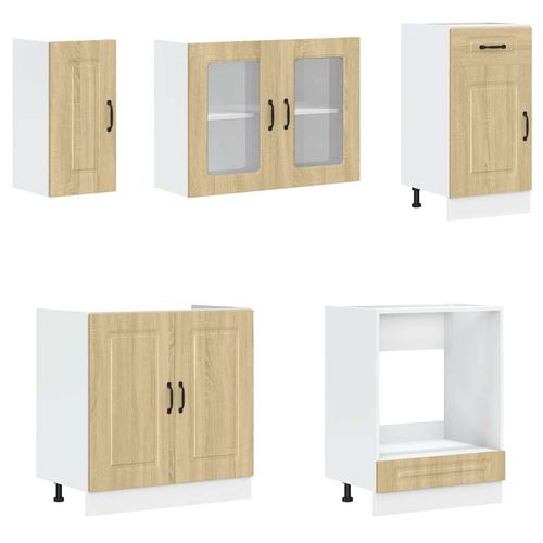 Zestaw szafek kuchennych, Kalmar, 8-częściowy, dąb sonoma na Arena.pl