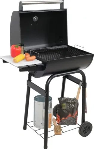 GRILL OGRODOWY WĘGLOWY DUŻY Z POKRYWĄ RUSZT 47 cm na Arena.pl