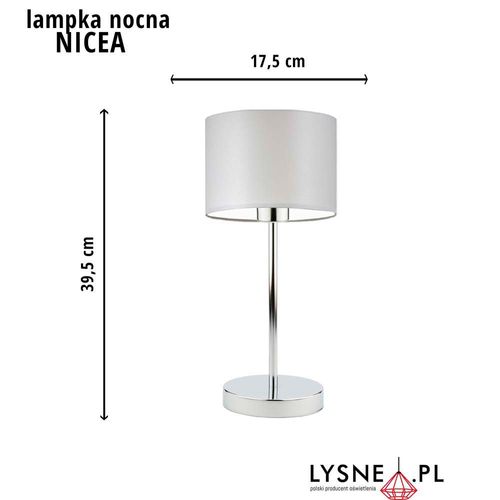 Lampka nocna z abażurem NICEA na Arena.pl