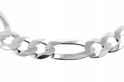 ŁAŃCUSZEK MĘSKI SREBRNY 925 SZEROKI MODNY PEŁNY FIGARO 8 MM + GRAWER GRATIS na Arena.pl