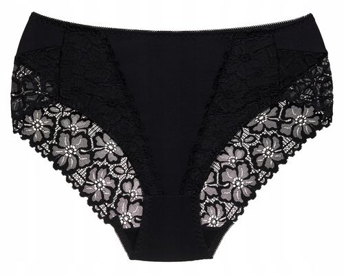 Wygodne majtki figi damskie bawełniane koronkowe z wysokim stanem pełne na Arena.pl