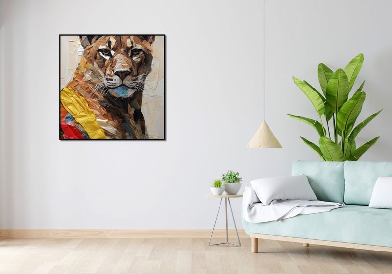 Plakat 90x90cm Papierowy Tygrys zdjęcie 4