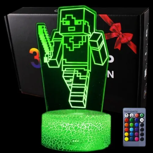Lampka 3D nocna led usb + pilot Minecraft Gra na Arena.pl