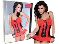 Czerwona koszulka nocna bielizna damska sexy L