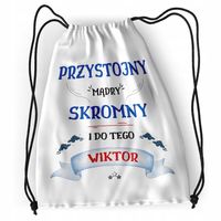 Plecak Dla Wiktora Sportowy Szkolny Worek Torba Z Nadrukiem Ze Zdjęciem