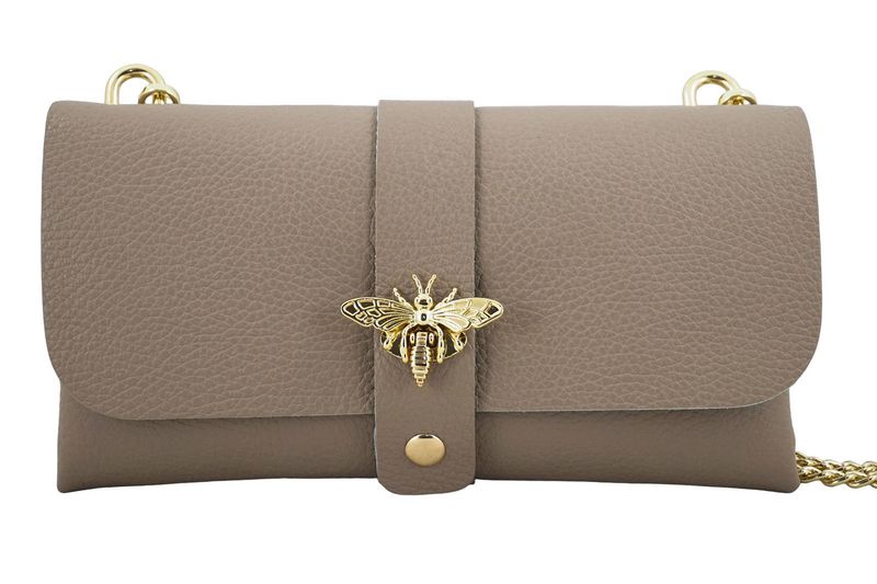 Torebka kopertówka na łańcuszku - Beżowa zdjęcie 3