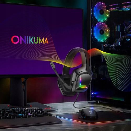 ONIKUMA K20 SŁUCHAWKI GAMINGOWE NAUSZNE PRZEWODOWE Z MIKROFONEM DO PC RGB na Arena.pl