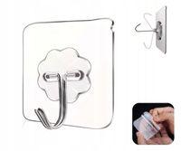 Wieszak samoprzylepny z metalowym haczykiem bez wiercenia niewidoczny mocny