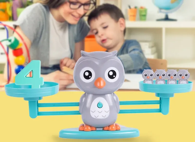 Waga Szalkowa Równoważnia Sowa Nauka Liczenia Sowy zdjęcie 4