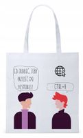 Informatyka Programisty Torba Eco Biała Shopper Z Nadrukiem Ze Zdjęciem