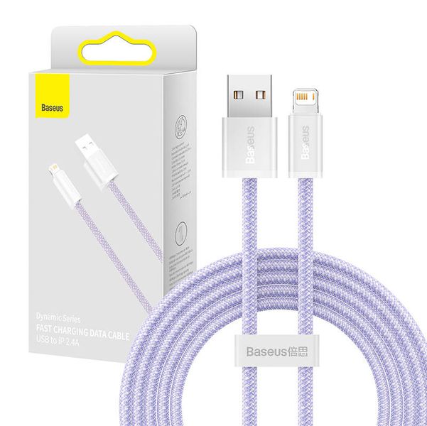 Kabel USB do Lightning Baseus Dynamic, 2.4A, 2m (Fioletowy) zdjęcie 1