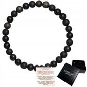 Bransoletka Czarny Turmalin Potrójna Ochrona Obsydian i Onyks czakry 6mm