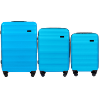 PC17268 VULTURE, Komplet 3 walizek POLICARBON (L,M,S) Wings, BLUE