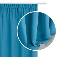 Zasłona gotowa na taśmie HOLD 140x250 zaciemniająca blackout turkusowa