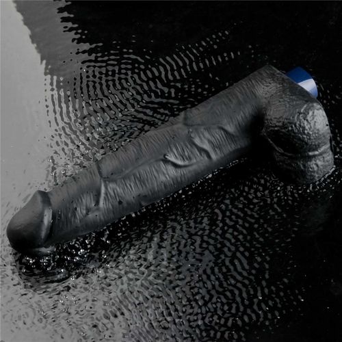 10.5" real softee rechargeable tpe vibrating dildo(black) na Arena.pl