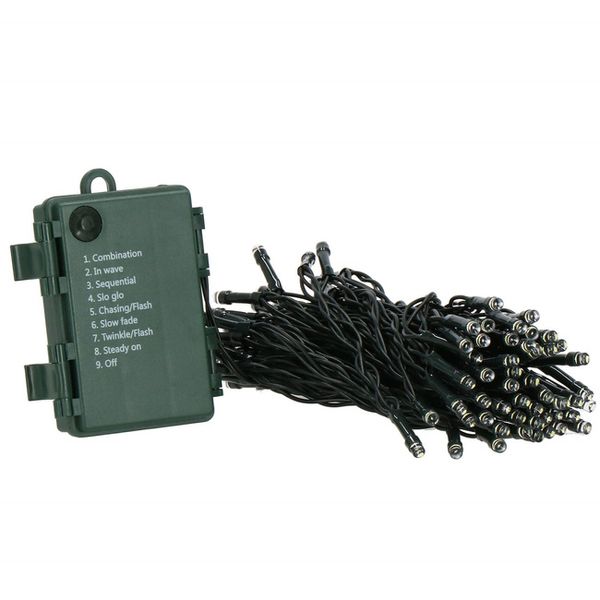 Lampki choinkowe 100 Led na baterie zimny biały z programatorem zdjęcie 4